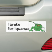 Bh- I rem voor iguanas bumper sticker (Op auto)