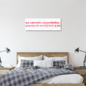 Bhagavad Gita: Hoofdstuk 1, Verse 39 Canvas Print. (Insitu (Slaapkamer))