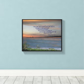 Bhagavad Gita Quote Canvas, "Een die controle heef Canvas Afdruk (Insitu (Houten vloer))