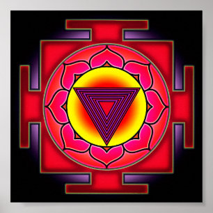Bhairavi Yantra-symbool Poster
