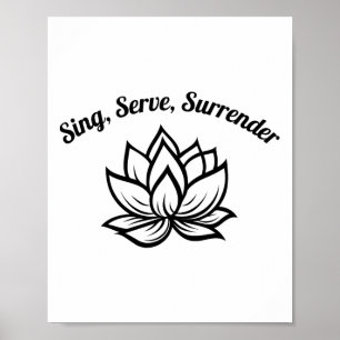 Bhakti Yoga Lotus Citaat _2 Poster