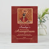 Bharatanatyam Arangetram invitation avec votre pho (Debout devant)