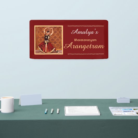 Bharatanatyam Arangetram Vinyl Banner, 61cm x 30cm Spandoek (Beurs)