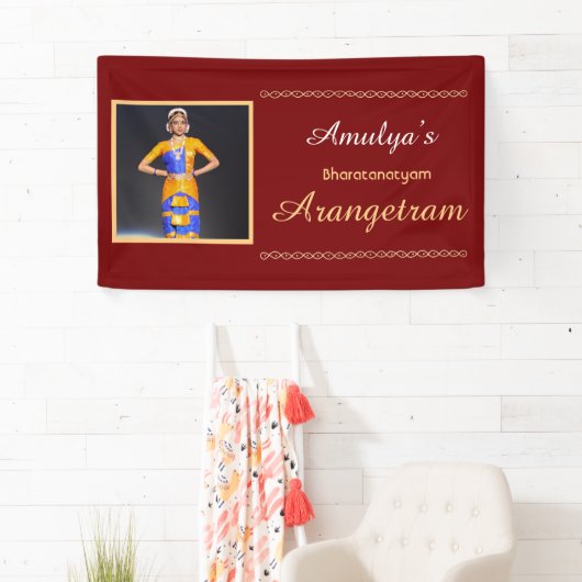 Bharatanatyam Arangetram Vinyl Bannière (En situation)