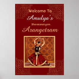 Bharatanatyam Arangetram welkomstbord, personalise Poster
