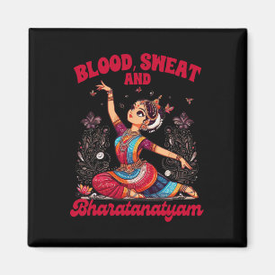 Bharatanatyam Dancing Indian Blood Een zweet en bh Magneet