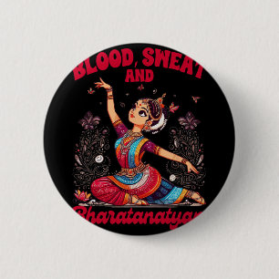 Bharatanatyam Dancing Indian Blood Een zweet en bh Ronde Button 5,7 Cm