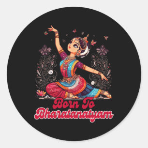 Bharatanatyam danser Indiase geboren uit Bharat Ronde Sticker
