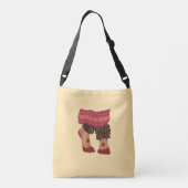 Bharatanatyam dansers Feet Design gepersonaliseerd Crossbody Tas (Achterkant)