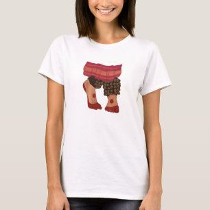 Bharatanatyam dansers Voetontwerp gepersonaliseerd T-shirt