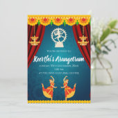 Bharatnatyam show Uitnodigen & Arangetram uitnodig Kaart (Staand voorkant)