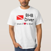 BHB Diver - waar ik graag duik! T-shirt (Voorkant)