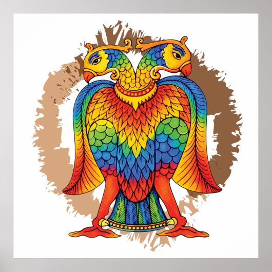 Bherunda bird poster (Voorkant)