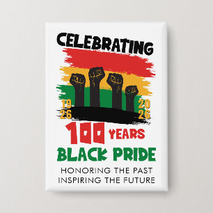 BHM 100 jaar vier het Black History Month Button