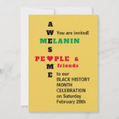 BHM Awesome Melanin | Invitation du mois de l'hist (Devant)