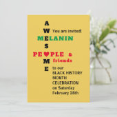 BHM Awesome Melanin | Invitation du mois de l'hist (Debout devant)