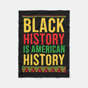 Bhm Gift Black History Is American History African Fleece Deken