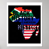 Bhm Gift Black History Is American Poster (Devant)