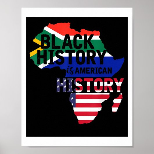 Bhm Gift Black History is Amerikaans Poster (Voorkant)