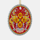 BHUTAN* - Aangepaste kerstversiering Keramisch Ornament (Rechts)
