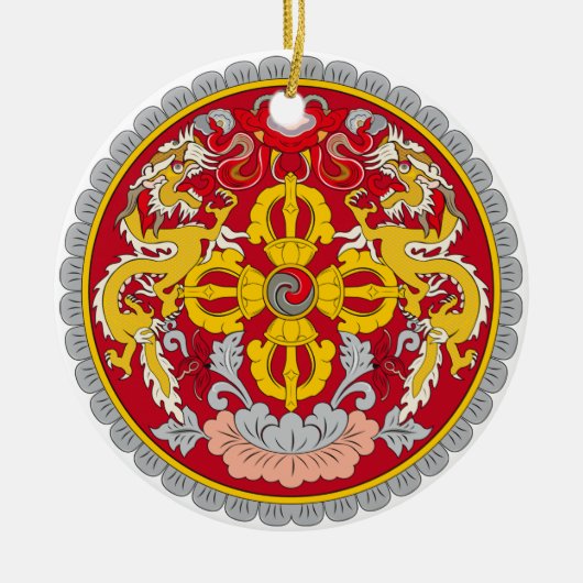 BHUTAN* - Aangepaste kerstversiering Keramisch Ornament (Voorkant)