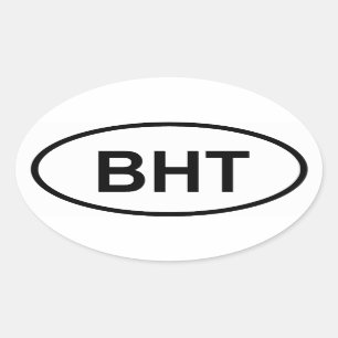 Bhutan "BHT" Ovale Sticker