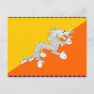 Bhutan Flag Briefkaart