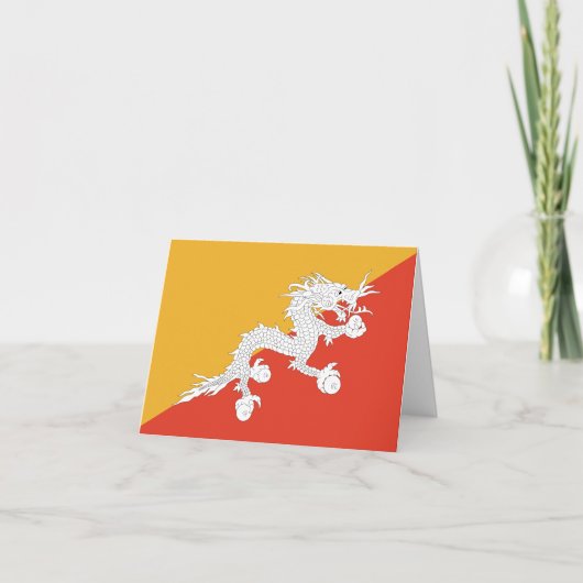 Bhutan Flag Kaart (Voorkant)