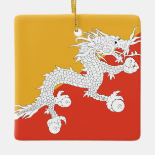 Bhutan Flag Keramisch Ornament