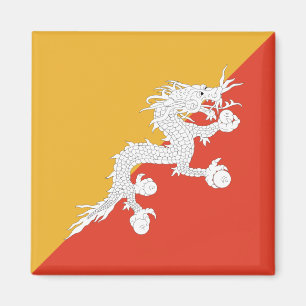 Bhutan Flag Magnet Magneet