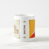 Bhutan Flag + Map Mok (Center)