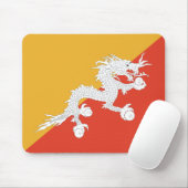 Bhutan Flag Mousepad Muismat (Met muis)