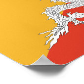 Bhutan Flag Poster (Hoek)