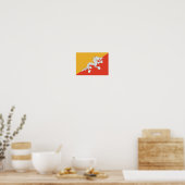 Bhutan Flag Poster (Keuken)
