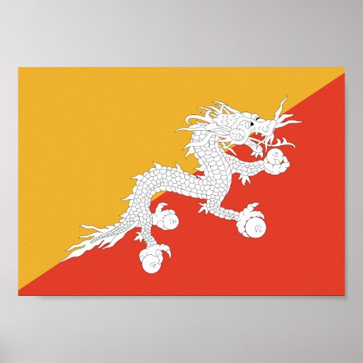 Bhutan Flag Poster (Voorkant)