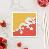 Bhutan Flag Servetten (Insitu)
