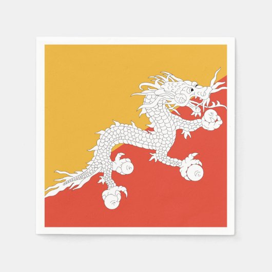 Bhutan Flag Servetten (Voorkant)