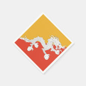 Bhutan Flag Servetten (Hoek)