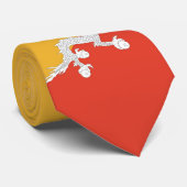 Bhutan Flag Stropdas aanpassen (Opgerold)