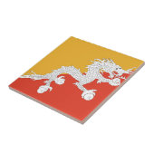 Bhutan Flag Tegeltje (Zijkant)