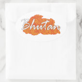Bhutan Ovale Sticker (Tas)
