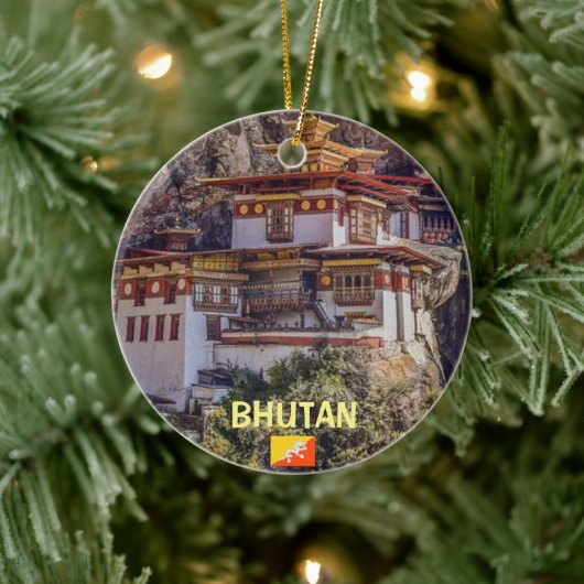 Bhutan Panoramic Kerstversiering Keramisch Ornament (Boom)