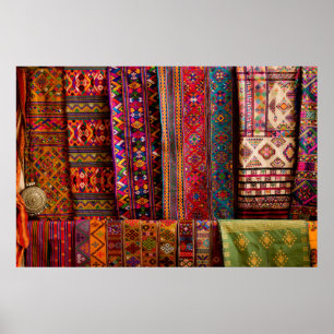 Bhutan stoffen te koop poster