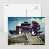 bhutan tempel briefkaart (Voorkant / Achterkant)