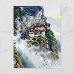 Bhutan Tiger's Nest Klooster Briefkaart