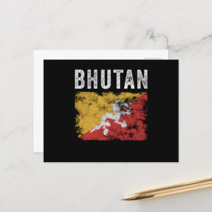 Bhutan-vlag - Bhutanese vlag Briefkaart