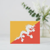 Bhutan - vlag - briefkaart (Staand voorkant)