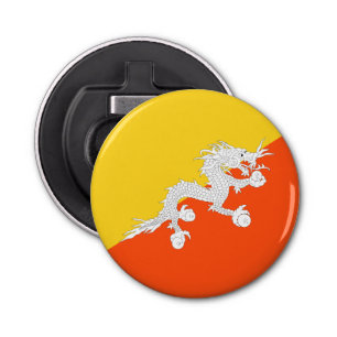 Bhutan vlag button flesopener
