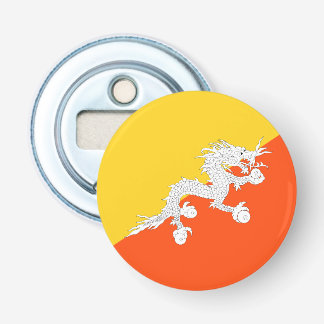 Bhutan vlag button flesopener