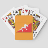 Bhutan vlag ontwerp met witte draak pokerkaarten (Achterkant)
